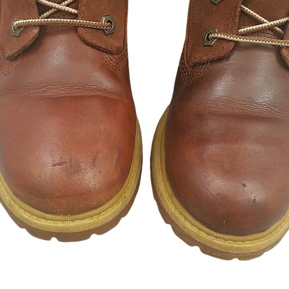 Timberland Earthkeepers Authentic Teddy Fleece Leather Brown Boots, women's 7 - Picture 4 of 14